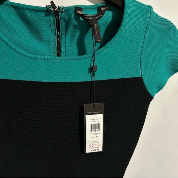 BCBGMaxAzria Women’s Jacquetta Knit Colorblock Bandage Mini Dress Size XS - Picture 6 of 12